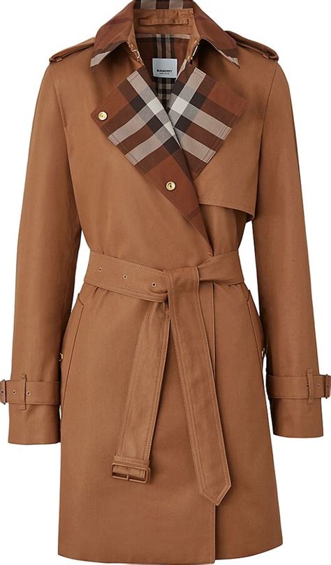 Shop Burberry Sandridge Check Trench Coat 